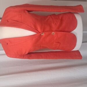 J.CREW Coral Linen Blazer